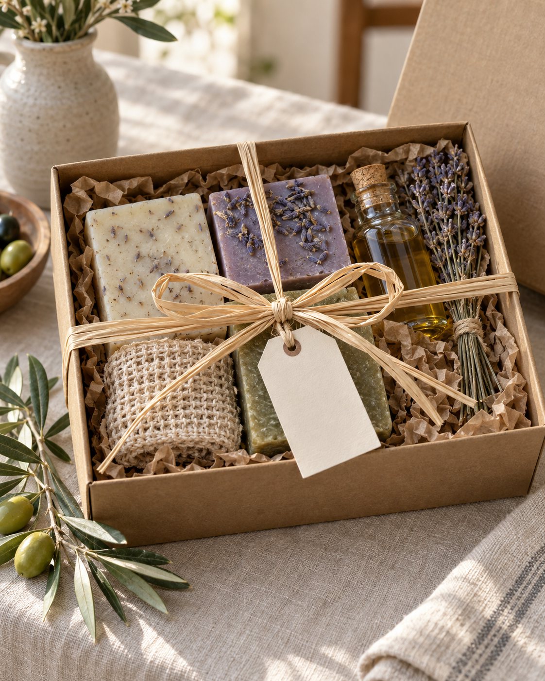 Coffret cadeau de savons de Marseille