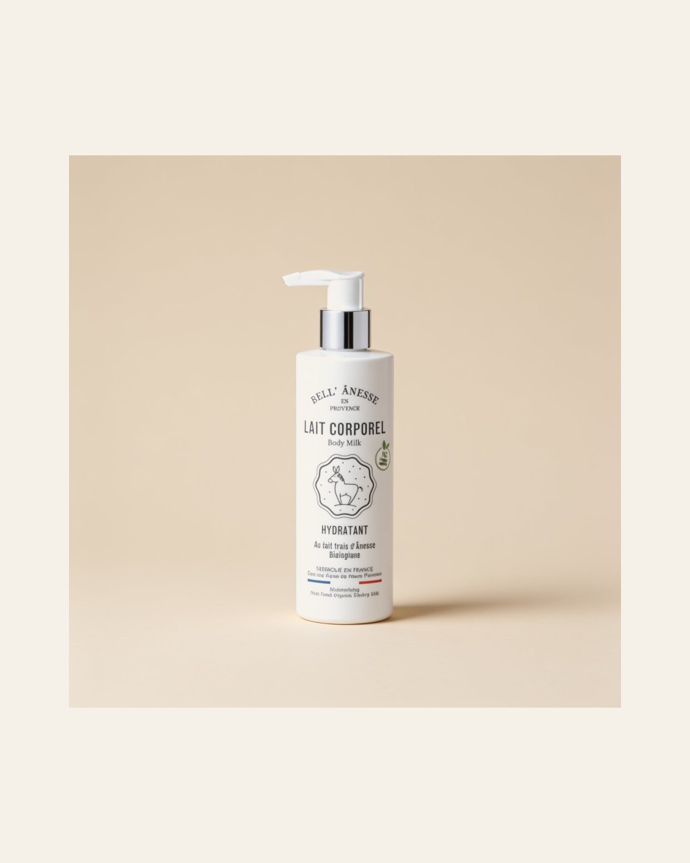Lait corporel au lait d’ânesse bio