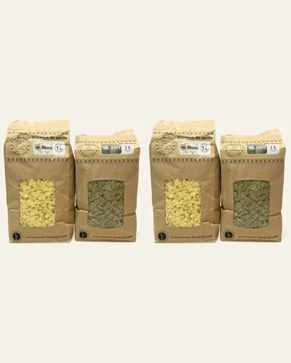 Pack économique copeaux de savon de Marseille 2 × 1 kg