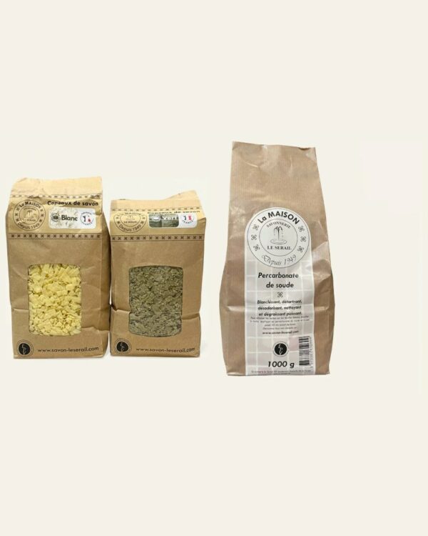 Pack lessive essentiel copeaux et percarbonate